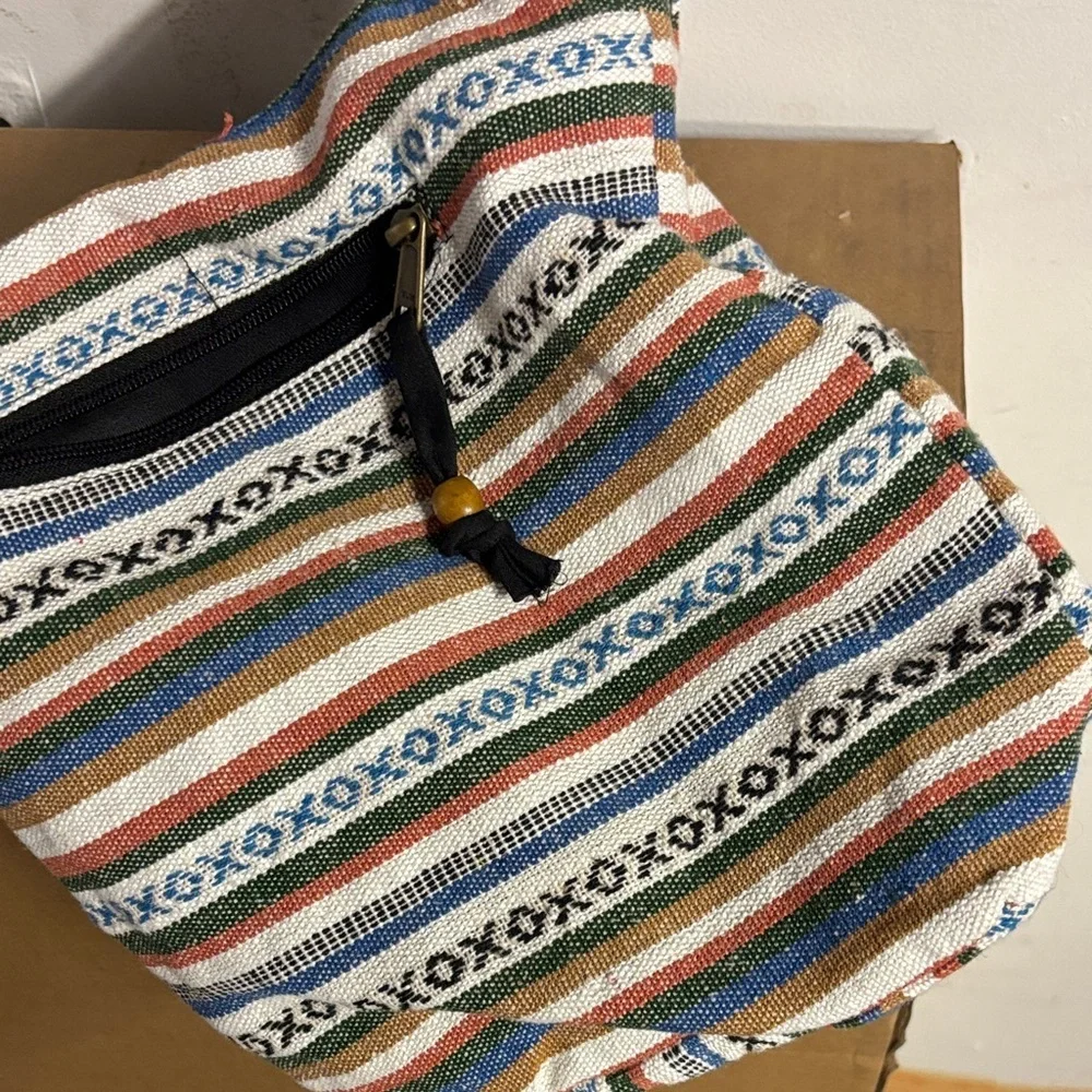 Striped Multicolor Shoulder Bag - Picture 6 of 6